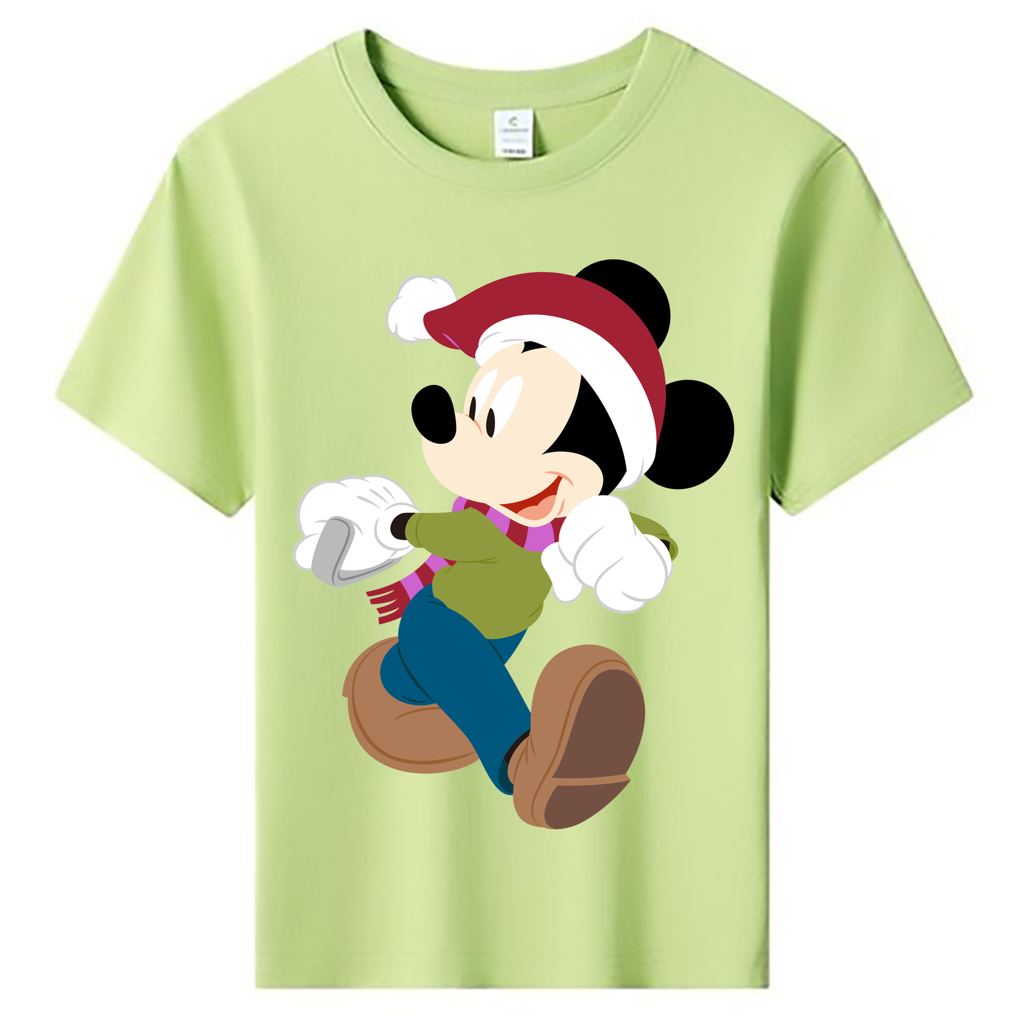 ミッキーマウス Mickey Mouse 綿100％キッズTシャツ（フロントプリント）